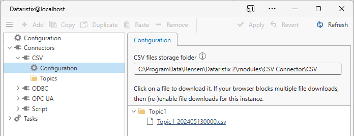 CSV file download