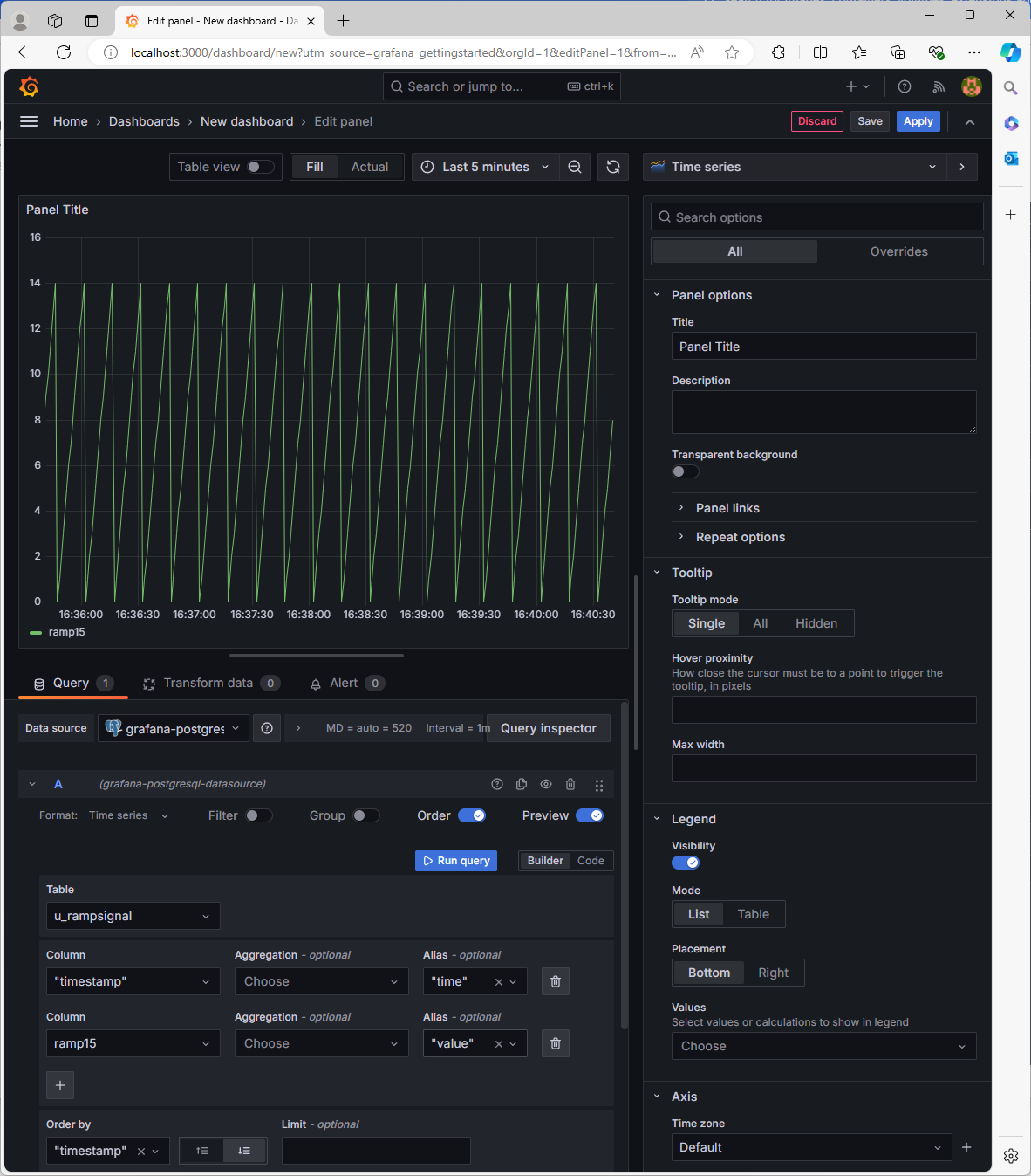 Grafana Dashboard Configuration